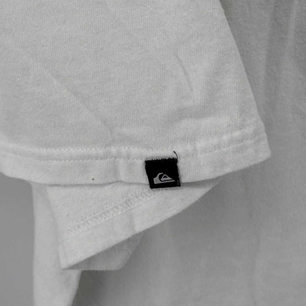 Quiksilver Mens White Pocket T-Shirt Regular Fit Cotton Short Sleeve XXL Logo - Picture 7 of 7